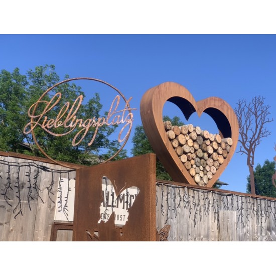 Gartendeko Rost Lieblingsplatz im Ring mit Steckverbindung Ø 40 cm Lieblingsplatz Schriftzug im Ring aus Metall

Ø 40 cm
unte