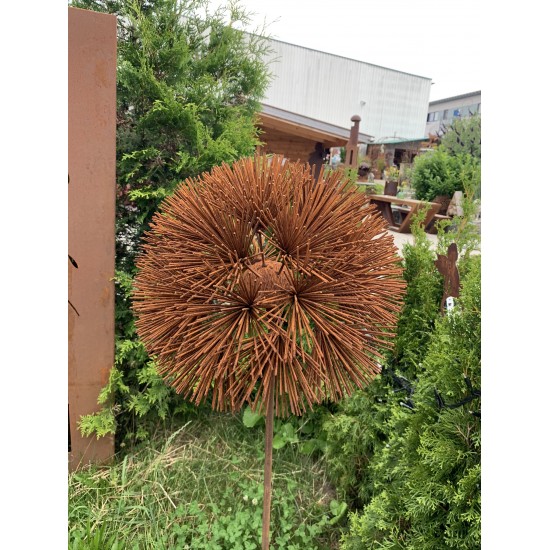 Blumen und Bäume Charmante Blume als Gartenstecker - 140 cm hoch Blütenhalbkugel mit sprießenden Metallstäben als Blüte.

Gesa