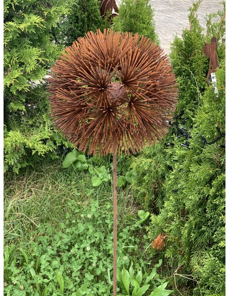 Blumen und Bäume Charmante Blume als Gartenstecker - 140 cm hoch Blütenhalbkugel mit sprießenden Metallstäben als Blüte.

Gesa
