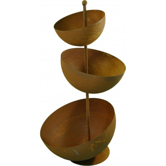 kreative Pflanzgefäße  Halbkugel Pflanzturm Topsy Truvy - Höhe 95 cm -  Pflanzgefäß Edelrost Ein ganz aussergewöhnlicher moderne