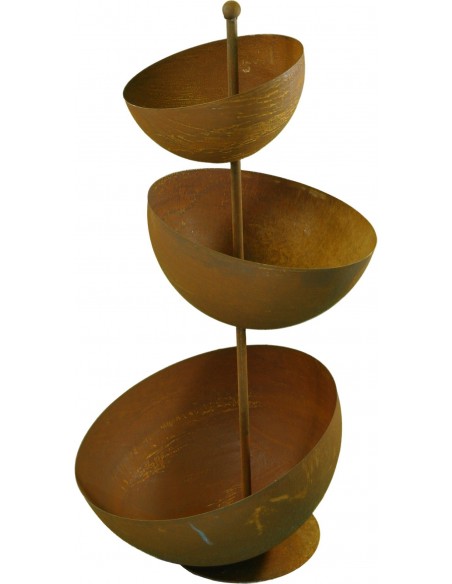 kreative Pflanzgefäße  Halbkugel Pflanzturm Topsy Truvy - Höhe 95 cm -  Pflanzgefäß Edelrost Ein ganz aussergewöhnlicher moderne