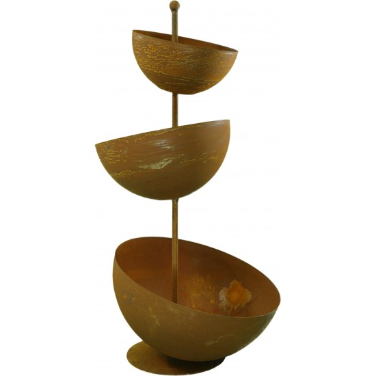 kreative Pflanzgefäße  Halbkugel Pflanzturm Topsy Truvy - Höhe 95 cm -  Pflanzgefäß Edelrost Ein ganz aussergewöhnlicher moderne