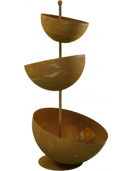 kreative Pflanzgefäße  Halbkugel Pflanzturm Topsy Truvy - Höhe 95 cm -  Pflanzgefäß Edelrost Ein ganz aussergewöhnlicher moderne