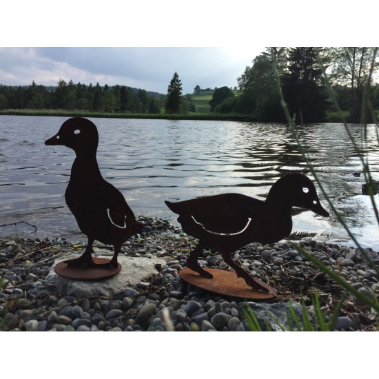 Enten Enten Küken stehend 22 cm hoch Höhe: 22cm
auf einer Bodenplatte
