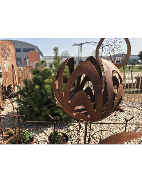 Gartenstecker Gartenstecker Kugelblume - Ø 22 cm - Gesamthöhe 130 cm Edelrost Gartenstecker Kugelblume

Durchmesser Kugelblüte