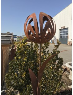 Gartenstecker Gartenstecker Kugelblume - Ø 22 cm - Gesamthöhe 130 cm Edelrost Gartenstecker Kugelblume
Durchmesser Kugelblüte 2