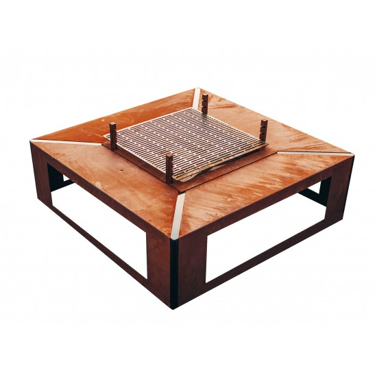 Grillstellen + große Gartengrills Grillstelle XXL Set mit Grill und Bänken 4 x 4 Meter Modell - Friendship Für romantische Grill