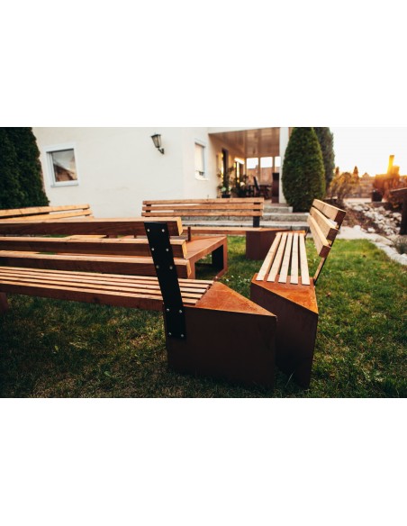 Grillstellen + große Gartengrills Grillstelle XXL Set mit Grill und Bänken 4 x 4 Meter Modell - Friendship Für romantische Grill