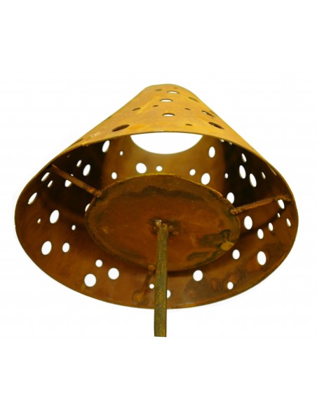Gartendeko Rost Windlicht Dots mit Zwischenboden und Hülse - 29 cm Ø - groß 
Dieses schöne Windlicht ist kompatibel mit einem 8