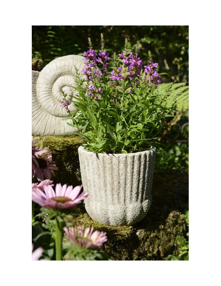 Gartendeko Blumentopf - Amourie - Sandstein - Ø 21 cm 
Durchmesser 21 cm
Tiefe 20 cm
