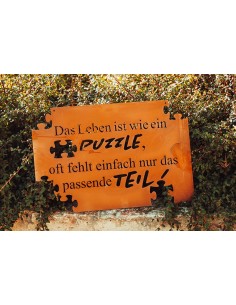 Edelrost Gedichttafel - Puzzle - Breite 60 cm 2