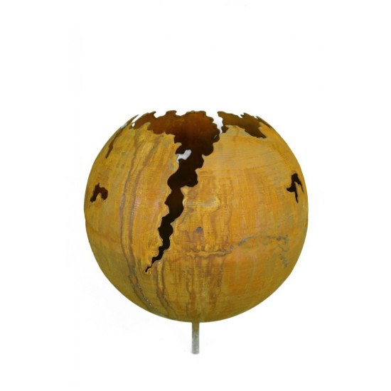 Gartendeko Rost Kugel Ø 25cm mit Rissen auf kurzem Stab 

Ø 25 cm
mit dem Stab können Sie die Kugel im Garten gegen Wegrollen