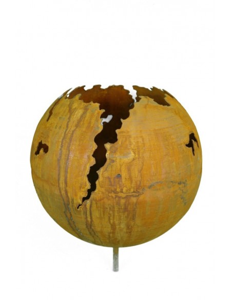 Gartendeko Rost Kugel Ø 25cm mit Rissen auf kurzem Stab 

Ø 25 cm
mit dem Stab können Sie die Kugel im Garten gegen Wegrollen