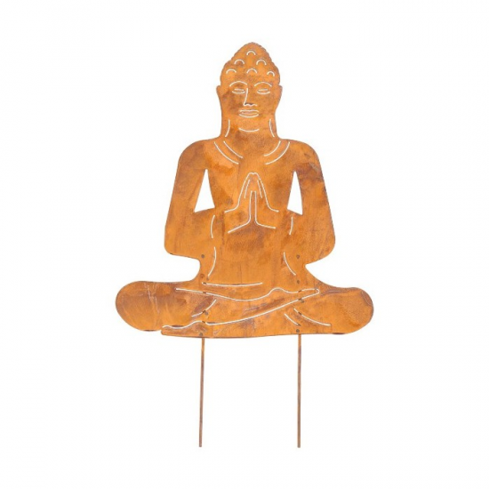 Metall Buddha, zum Stecken, H100cm, B60cm, rost