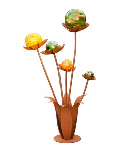 Edelrost Blume - Blumenzauber 2 - ohne Kugeln - Höhe 120 cm