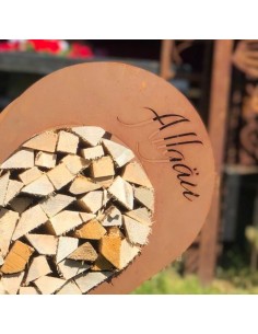 Großes Herz Kaminholzregal - Mit Aufschrift Allgäu - Höhe 94 cm 2