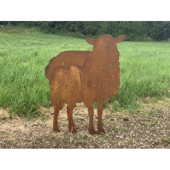 Schafe +Ziegen Stehendes Schaf  für Stab zum Stecken - Höhe 90 cm 
Höhe 90 cm
Breite 74 cm
Rückseitig mit Rohr für flexible B