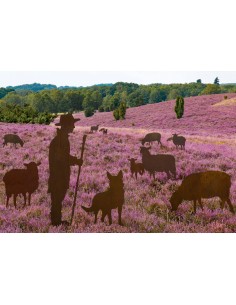 Schafe +Ziegen Stehendes Lamm - mit Rohr für Stab zum Stecken -  Höhe 57 cm 
Höhe 57 cm
Breite 46 cm
mit Rohr für einen Stab  2