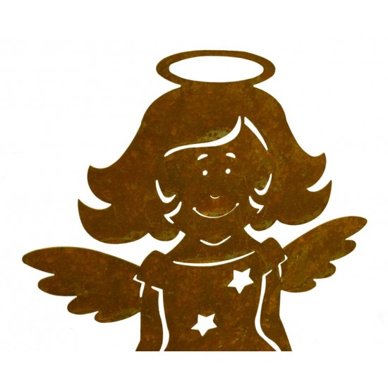 süßes Engelsgesicht Metall Edelrost