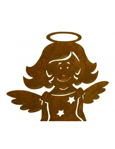 süßes Engelsgesicht Metall Edelrost