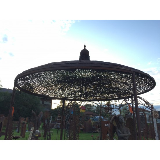 Pavillon und Kiosk Gartenlaube mit Weiden - natur  Ø ca 200 cm, Höhe ca 290 cm Weidenlaube... zum verlieben! Klein, aber fein.