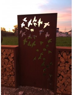 Vogelschwarm sichtschutzwand - Vogel Sichtschutzwände Metall 2