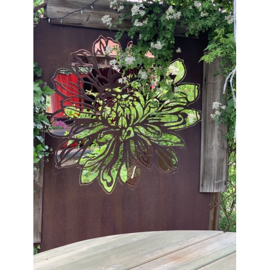 Blumen Sichtschutzwände Sichtschutzwand Dahlie - 140 x 190 cm 3 mm ohne Rahmen Traumhafter Sichtschutz für verträumte Gärten. In