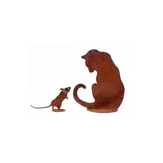 Edelrost Mäuse Edelrost Maus auf Platte 14 cm 
Süße neugierige Maus auf Platte


Höhe: 14 cm
Länge: 24 cm
