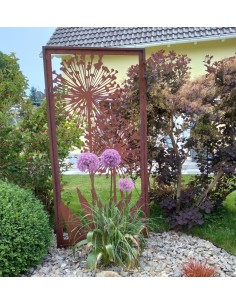 Allium Sichtschutzwand, sehr dekorative Metalldeko 2