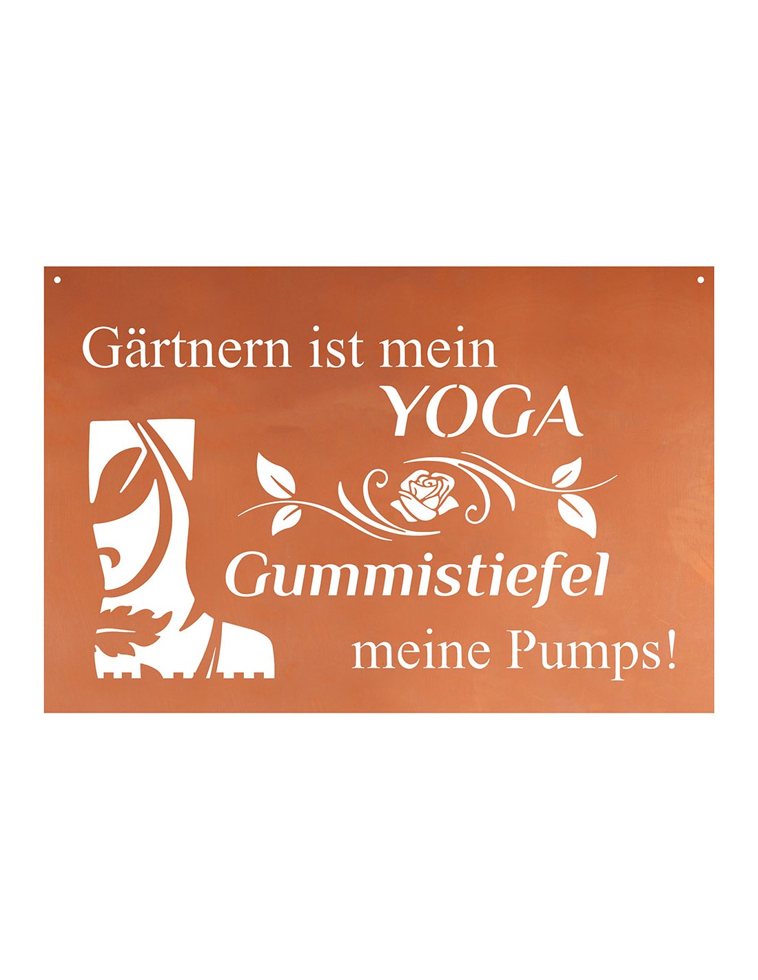 Gartnern Ist Mein Yoga Gummistiefel Meine Pumps Schoner Spruch Garten Blechschild 60 Cm Breit