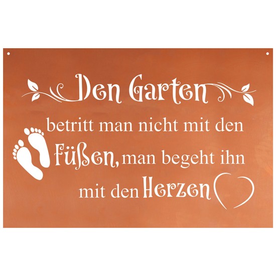 Den Garten betritt man nicht mit den Füßen, man begeht ihn mit dem Herzen - schöner Spruch