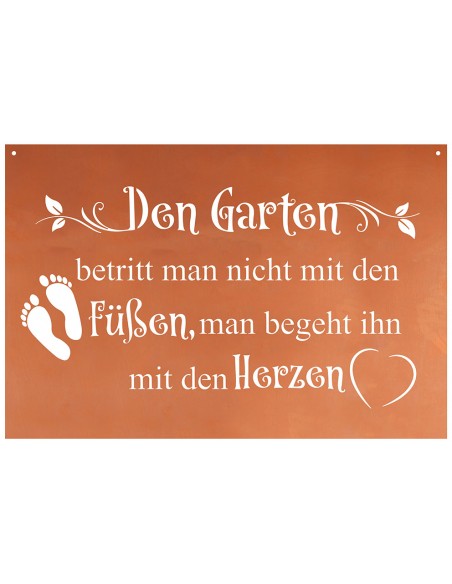 Den Garten betritt man nicht mit den Füßen, man begeht ihn mit dem Herzen - schöner Spruch