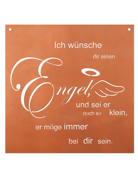 Ich wünsche dir einen Engel und sei er noch so klein, er möge immer bei dir sein - Spruch
