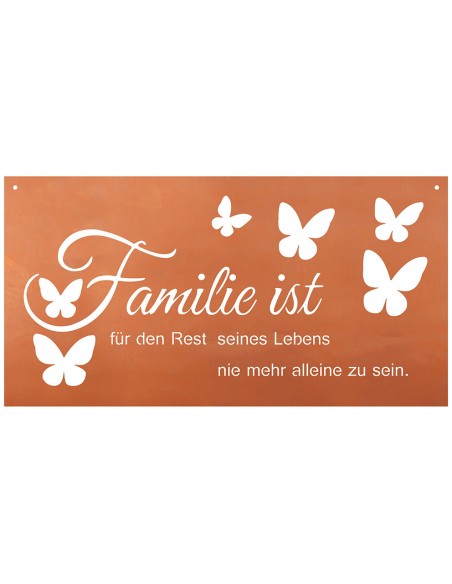 Spruchtafel - Familie ist für den Rest seines Lebens nie mehr allein zu sein Spruchtafel - Familie ist für den Rest seines Lebens nie mehr allein zu sein