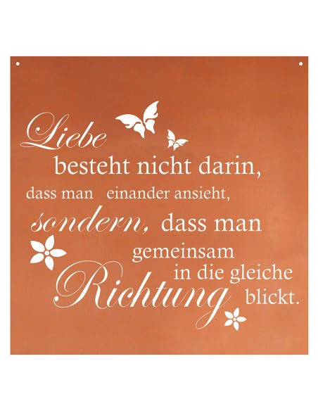 Liebe besteht nicht darin, dass man einander ansieht, sondern dass man