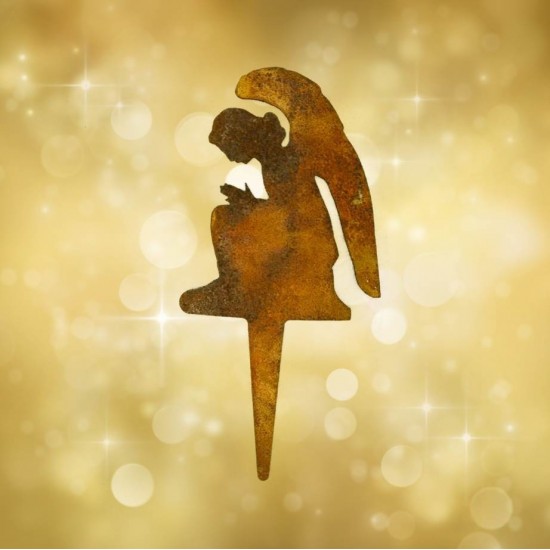 Engel Gabriel mini Stecker aus Edelrost perfekte Weihnachtsdeko
