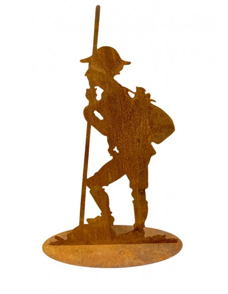 Gartendeko Rost Wanderer Toni auf Platte Gartendoko Rost Höhe 50 cm 
Höhe 50


Breite 30 cm
