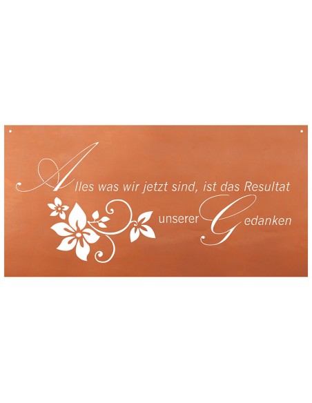 Spruch - Alles was wir jetzt sind, ist das Resultat unserer Gedanken