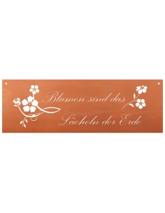 Blumen sind das Lächeln der Erde - Spruch