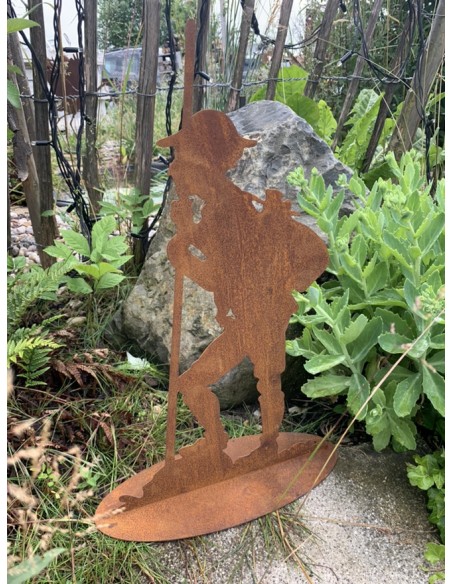 Gartendeko Rost Dekofigur Wanderer - Toni - Bergsteiger Rost Metall Höhe 50 cm 
Höhe 50


Breite 30 cm
