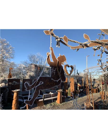 Bergsteiger - Luis - hängend - Edelrost Figur Bergsteiger - Luis - hängend - Edelrost Figur