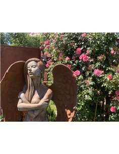 Rost Engelfiguren groß ab 100 cm für den Garten  Steinguss Engel - ELOA - mit Rosteffekt, 168 cm hoch 
diese Steinfigur Engel i 2
