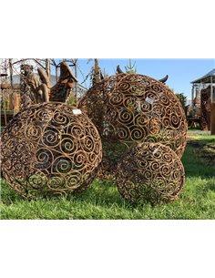 Kugel Escargot, Ø 100 cm, edelrost 2