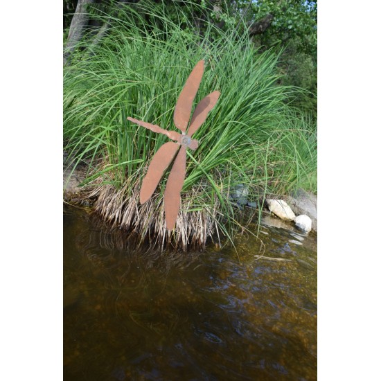 Tierstecker Edelrost Libelle - Dragonfly - Gartenstecker - Breite 40 cm 
Länge 19 cm
Breite 40 cm
Stab 120 cm
