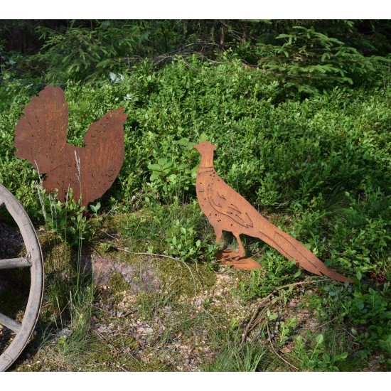 Wildschwein, Fasan und Auerhahn Edelrost Dekofigur Fasan 55 cm lang 
nicht nur für Jäger: Unser Edelrost Fasan ist hervorragend