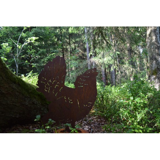 Wildschwein, Fasan und Auerhahn Gartenfigur Auerhahn - Metalldeko-  50 cm Höhe 50 cm 
Breite 41 cm
