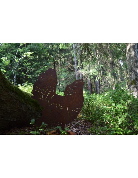 Wildschwein, Fasan und Auerhahn Gartenfigur Auerhahn - Metalldeko-  50 cm Höhe 50 cm 
Breite 41 cm
