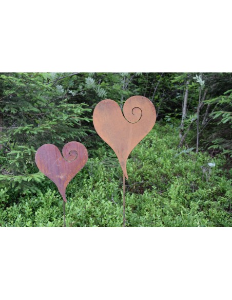Gartenstecker Herz Herz Curl Stecker Höhe 18 cm - Stab 60 cm 
Höhe vom Herz 18 cm 
Gesamthöhe incl Stab 60 cm
 Gartenstecker Herz Herz Curl Stecker Höhe 18 cm - Stab 60 cm 
Höhe vom Herz 18 cm 
Gesamthöhe incl Stab 60 cm