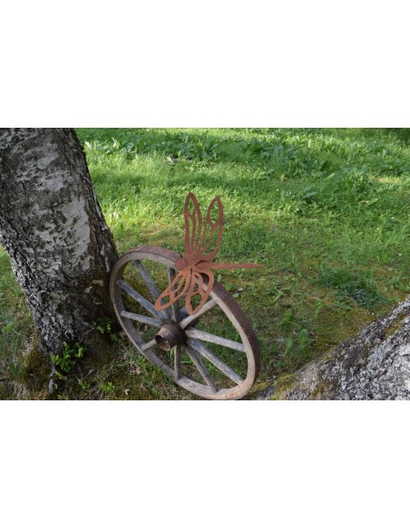 Gartenteich Edelrost Libelle - Dragonfly - 40 cm breit Länge 23 cm Flügelbreite 40 cm,
Länge 23 cm,
freistehend mit Füßchen un