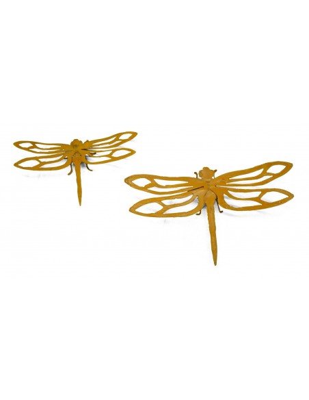 Gartenteich Edelrost Libelle - Dragonfly - 40 cm breit Länge 23 cm Flügelbreite 40 cm,
Länge 23 cm,
freistehend mit Füßchen un